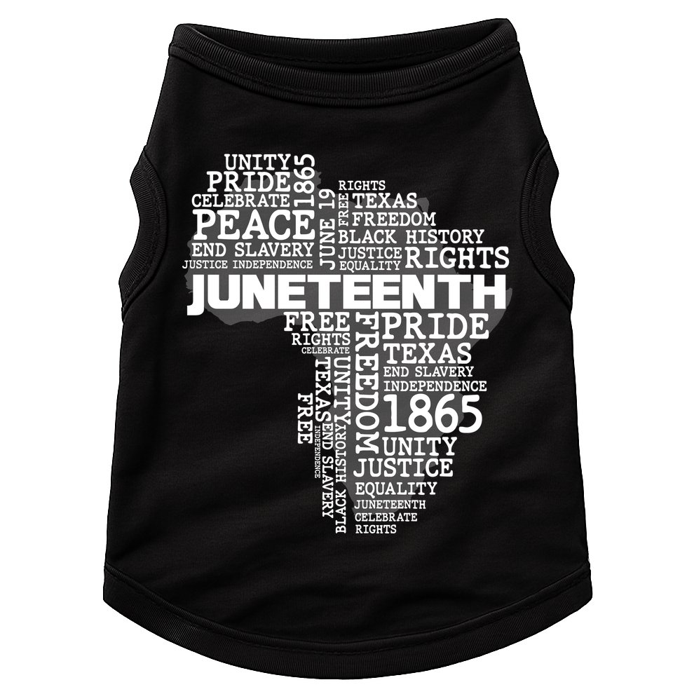 Juneteenth June 19 1865 Africa Word Cloud Art Doggie Tank