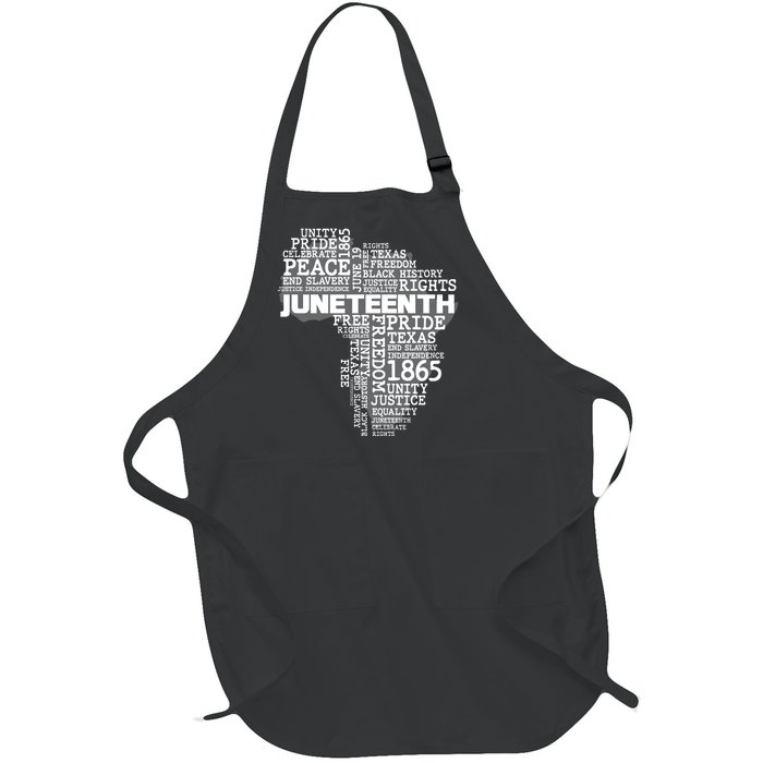 Juneteenth June 19 1865 Africa Word Cloud Art Full-Length Apron With Pockets