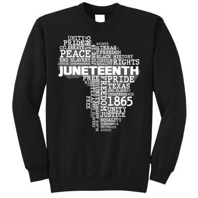 Juneteenth June 19 1865 Africa Word Cloud Art Sweatshirt