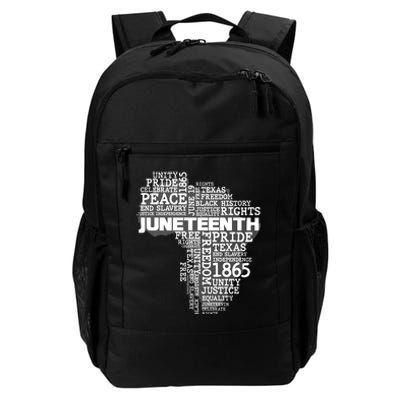 Juneteenth June 19 1865 Africa Word Cloud Art Daily Commute Backpack