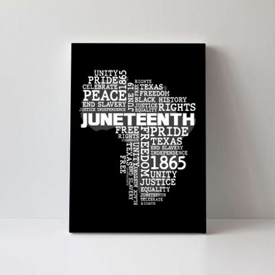 Juneteenth June 19 1865 Africa Word Cloud Art Canvas