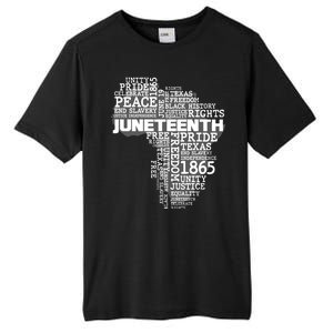 Juneteenth June 19 1865 Africa Word Cloud Art Tall Fusion ChromaSoft Performance T-Shirt