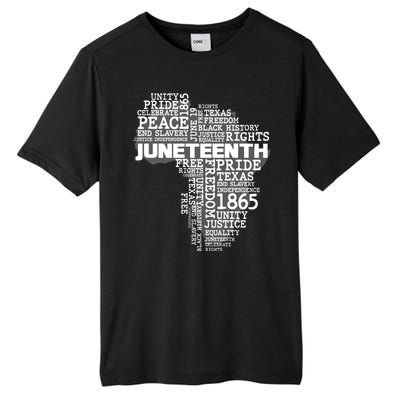 Juneteenth June 19 1865 Africa Word Cloud Art Tall Fusion ChromaSoft Performance T-Shirt