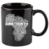 Juneteenth June 19 1865 Africa Word Cloud Art 11oz C Handle Ceramic Mug