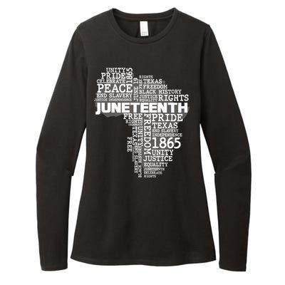 Juneteenth June 19 1865 Africa Word Cloud Art Womens CVC Long Sleeve Shirt