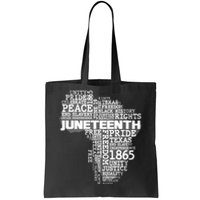 Juneteenth June 19 1865 Africa Word Cloud Art Tote Bag