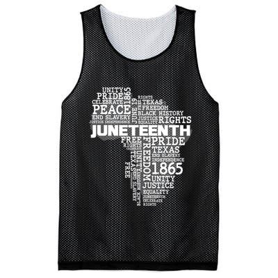 Juneteenth June 19 1865 Africa Word Cloud Art Mesh Reversible Basketball Jersey Tank