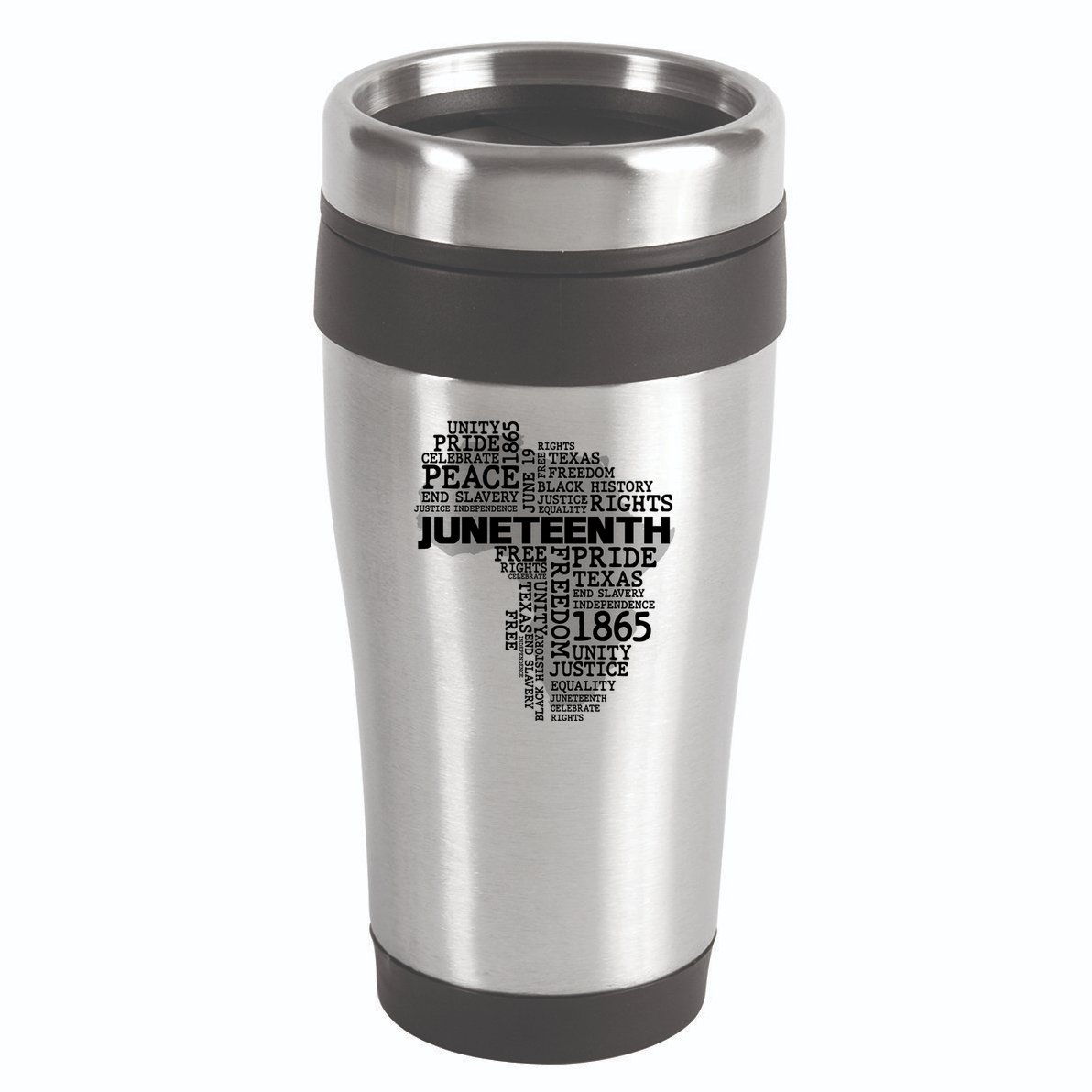 Juneteenth June 19 1865 Africa Word Cloud Art 16oz Travel Tumbler
