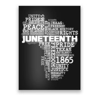 Juneteenth June 19 1865 Africa Word Cloud Art Poster