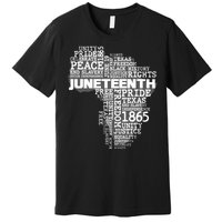 Juneteenth June 19 1865 Africa Word Cloud Art Premium T-Shirt