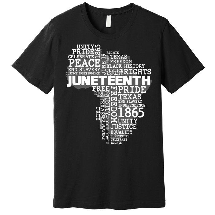 Juneteenth June 19 1865 Africa Word Cloud Art Premium T-Shirt