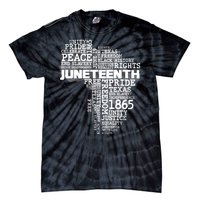 Juneteenth June 19 1865 Africa Word Cloud Art Tie-Dye T-Shirt