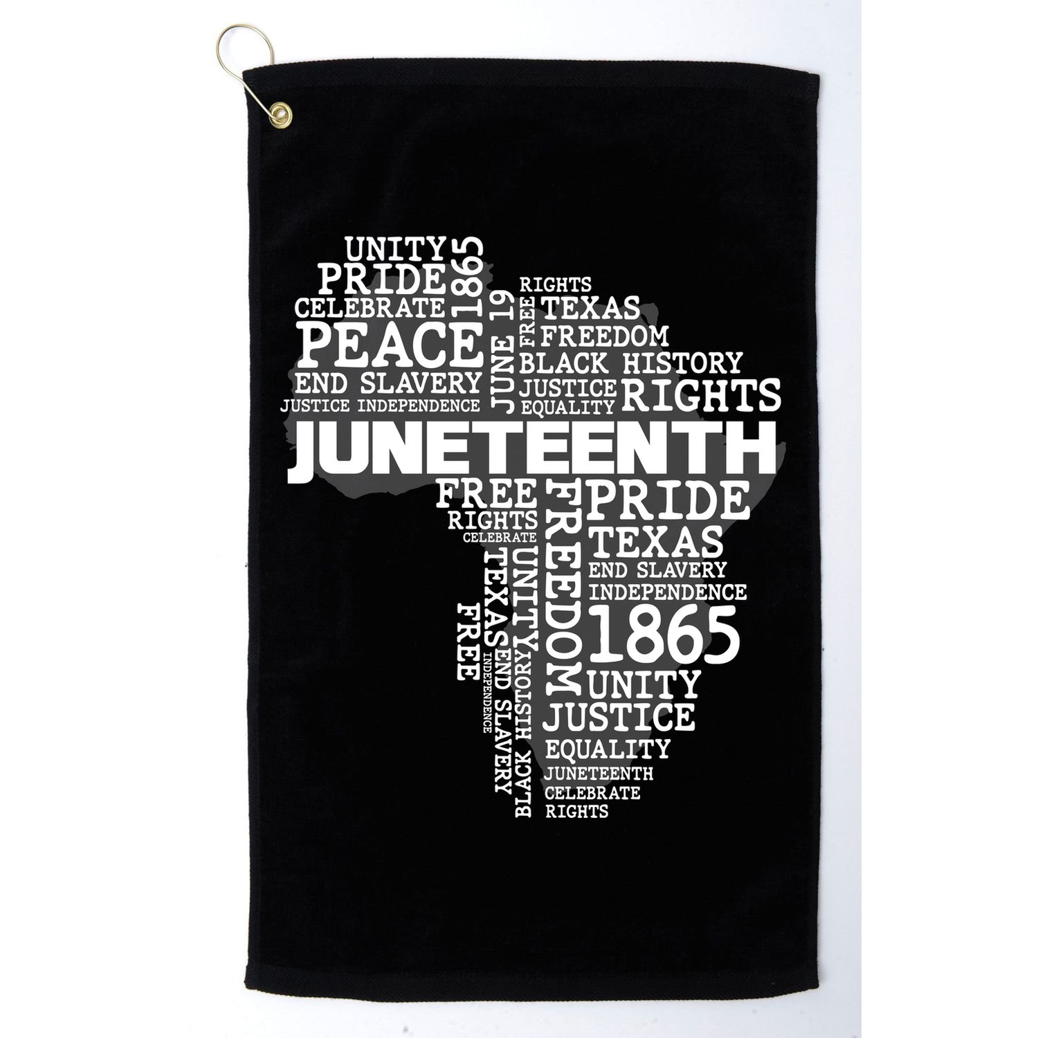 Juneteenth June 19 1865 Africa Word Cloud Art Golf Towel