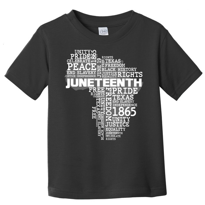 Juneteenth June 19 1865 Africa Word Cloud Art Toddler T-Shirt