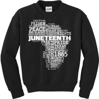 Juneteenth June 19 1865 Africa Word Cloud Art Kids Sweatshirt