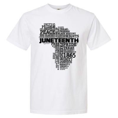 Juneteenth June 19 1865 Africa Word Cloud Art Garment-Dyed Heavyweight T-Shirt