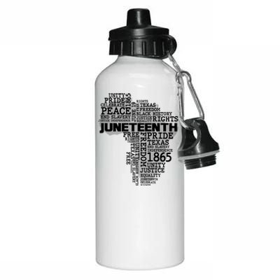 Juneteenth June 19 1865 Africa Word Cloud Art Aluminum Water Bottle