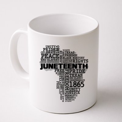 Juneteenth June 19 1865 Africa Word Cloud Art Coffee Mug