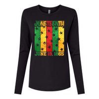 Juneteenth June 19 1865 Traditional Red Gold Green  Womens Cotton Relaxed Long Sleeve T-Shirt