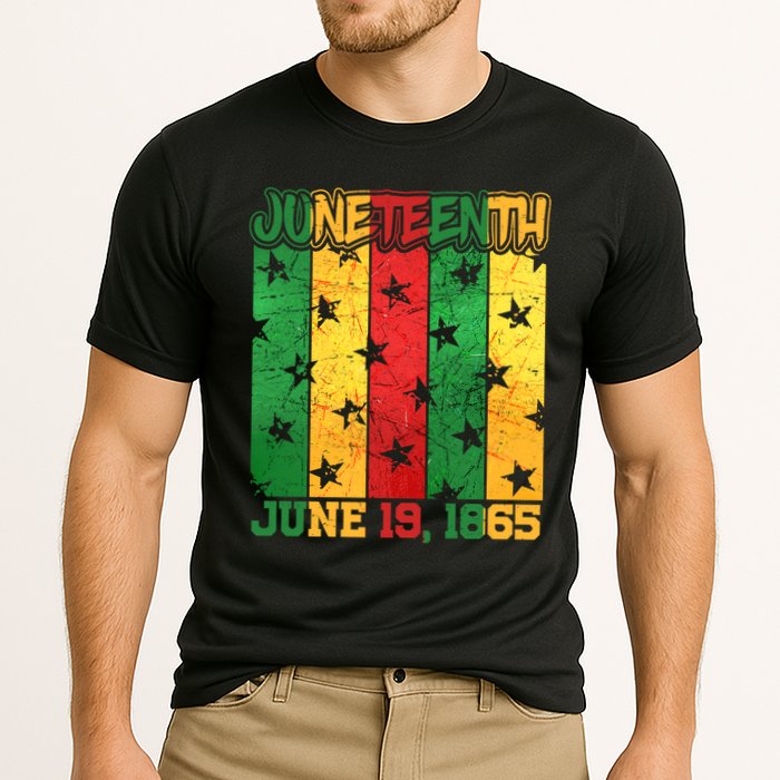 Juneteenth June 19 1865 Traditional Red Gold Green  Cooling Performance Crew T-Shirt