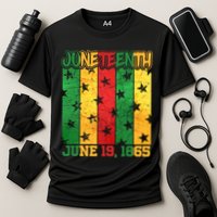 Juneteenth June 19 1865 Traditional Red Gold Green  Cooling Performance Crew T-Shirt