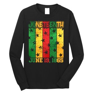 Juneteenth June 19 1865 Traditional Red Gold Green  Long Sleeve Shirt