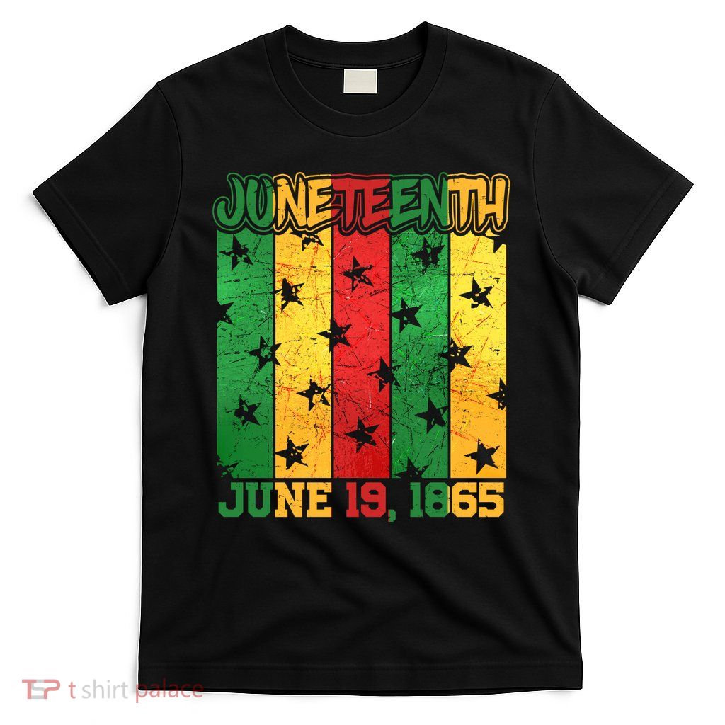 Juneteenth June 19 1865 Traditional Red Gold Green  T-Shirt