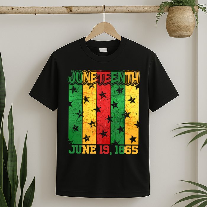 Juneteenth June 19 1865 Traditional Red Gold Green  T-Shirt