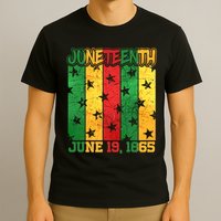 Juneteenth June 19 1865 Traditional Red Gold Green  T-Shirt