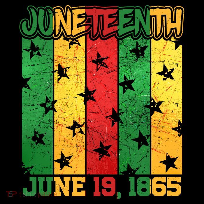 Juneteenth June 19 1865 Traditional Red Gold Green  T-Shirt