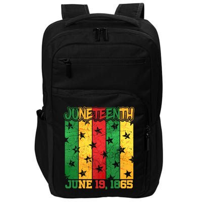 Juneteenth June 19 1865 Traditional Red Gold Green  Impact Tech Backpack