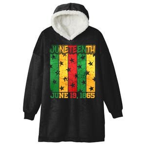 Juneteenth June 19 1865 Traditional Red Gold Green  Hooded Wearable Blanket