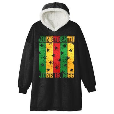 Juneteenth June 19 1865 Traditional Red Gold Green  Hooded Wearable Blanket