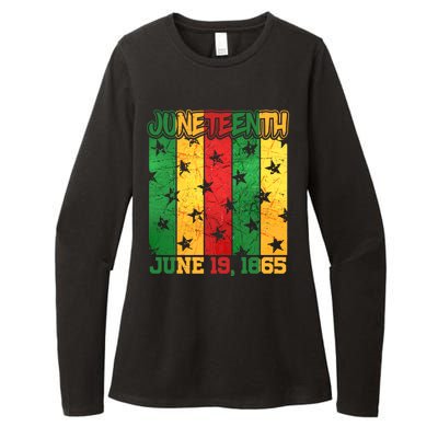 Juneteenth June 19 1865 Traditional Red Gold Green  Womens CVC Long Sleeve Shirt