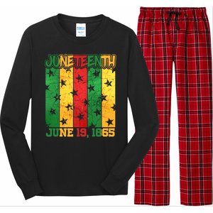 Juneteenth June 19 1865 Traditional Red Gold Green  Long Sleeve Pajama Set