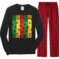 Juneteenth June 19 1865 Traditional Red Gold Green  Long Sleeve Pajama Set