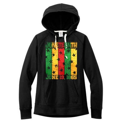 Juneteenth June 19 1865 Traditional Red Gold Green  Women's Fleece Hoodie