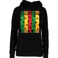 Juneteenth June 19 1865 Traditional Red Gold Green  Womens Funnel Neck Pullover Hood