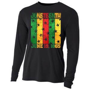 Juneteenth June 19 1865 Traditional Red Gold Green  Cooling Performance Long Sleeve Crew