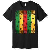 Juneteenth June 19 1865 Traditional Red Gold Green  Premium T-Shirt