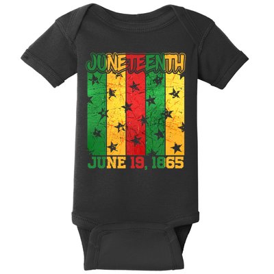 Juneteenth June 19 1865 Traditional Red Gold Green  Baby Bodysuit