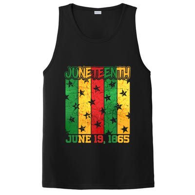 Juneteenth June 19 1865 Traditional Red Gold Green  PosiCharge Competitor Tank