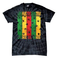 Juneteenth June 19 1865 Traditional Red Gold Green  Tie-Dye T-Shirt