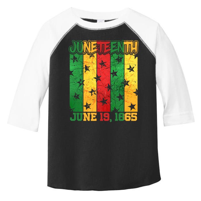 Juneteenth June 19 1865 Traditional Red Gold Green  Toddler Fine Jersey T-Shirt