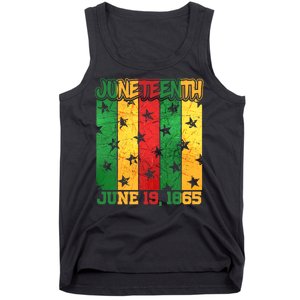 Juneteenth June 19 1865 Traditional Red Gold Green  Tank Top