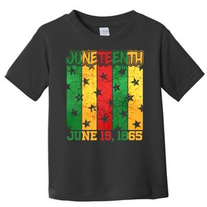 Juneteenth June 19 1865 Traditional Red Gold Green  Toddler T-Shirt