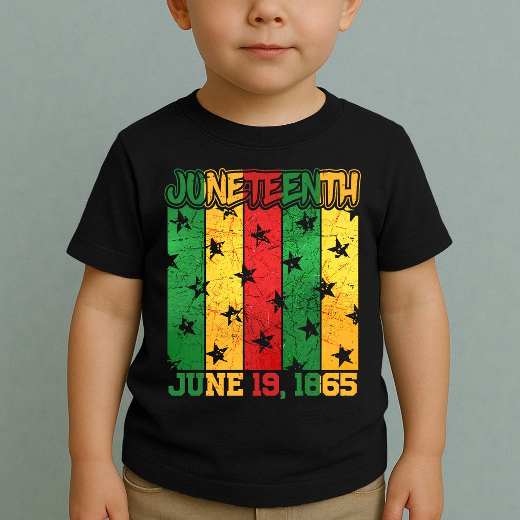Juneteenth June 19 1865 Traditional Red Gold Green  Toddler T-Shirt