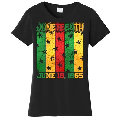 Juneteenth June 19 1865 Traditional Red Gold Green  Women's T-Shirt