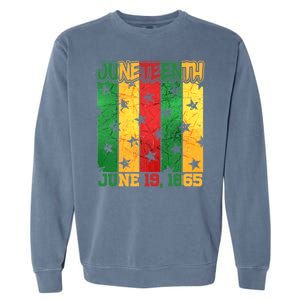 Juneteenth June 19 1865 Traditional Red Gold Green  Garment-Dyed Sweatshirt