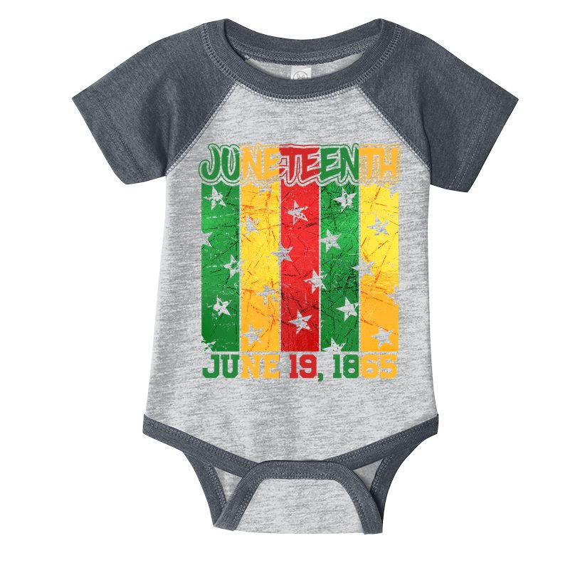 Juneteenth June 19 1865 Traditional Red Gold Green  Infant Baby Jersey Bodysuit